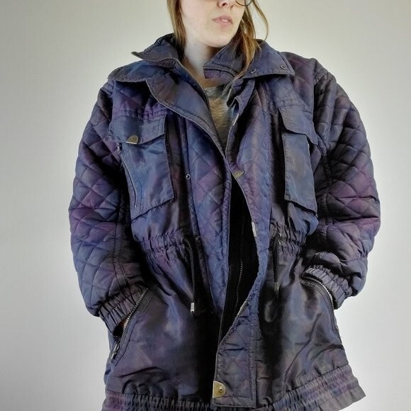 Vintage 80s Snuggler Purple Quilted Jacket - Picture 9 of 14